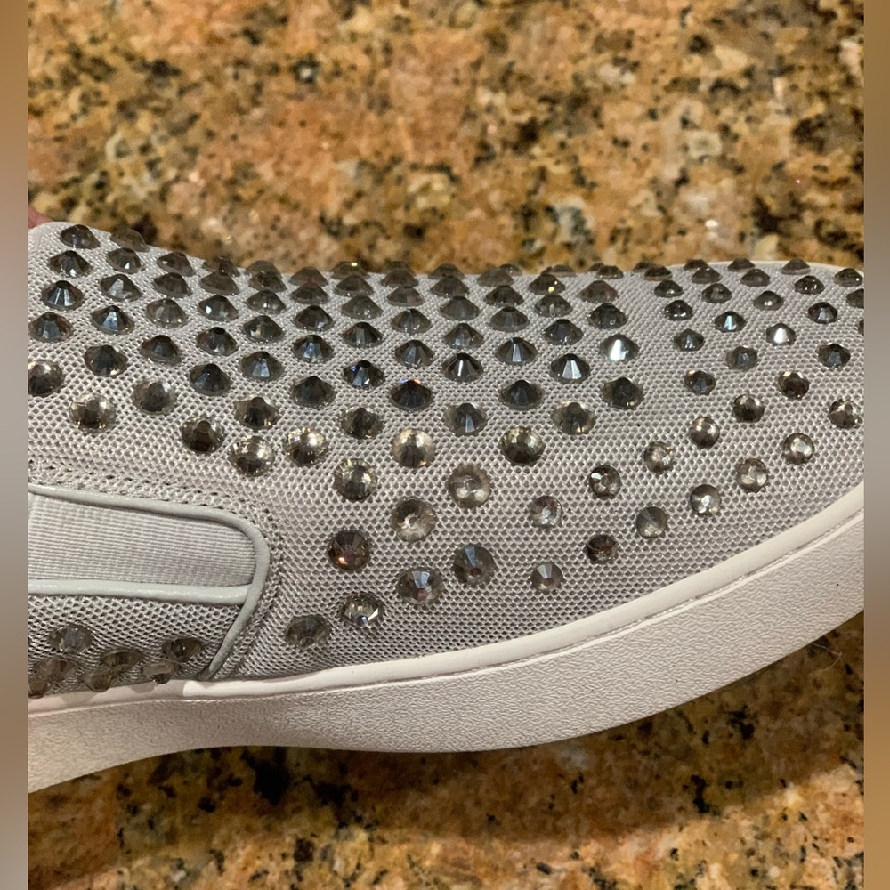 Authentic , like new Michael Kors Silver Studded Women's Loafers comfy  sexy, 7 - Picture 15 of 17